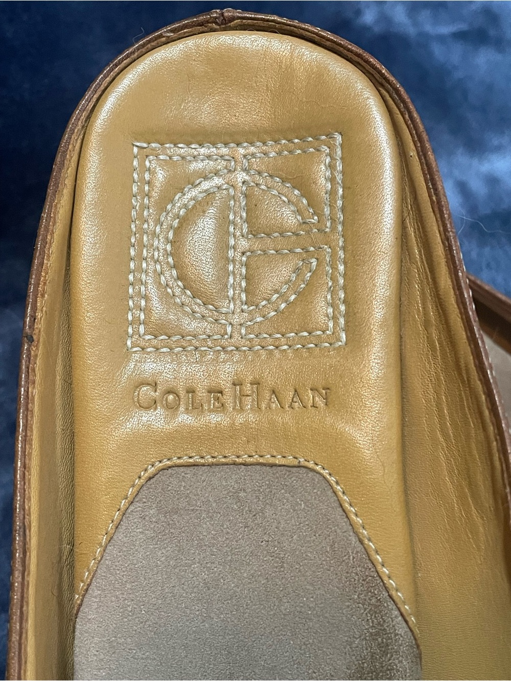 Cole Haan Tan Brown Leather Slip-On Loafer Mule - Picture 4 of 5